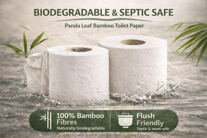 Panda Leaf Premium Bamboo Toilet Paper 45 Rolls – 3 Ply Ultra Soft & Strong, 250 Sheets Per Roll, Extra Large Sheets, Plastic-Free Packaging, Biodegradable & Septic Safe